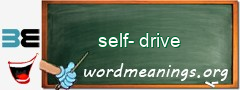 WordMeaning blackboard for self-drive